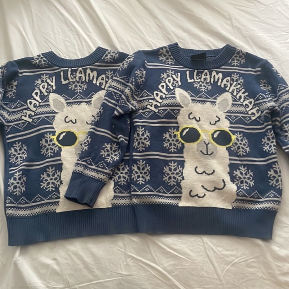 Kids Hanukkah Sweater.  “Happy Llamakkah” - Picture 7 of 8